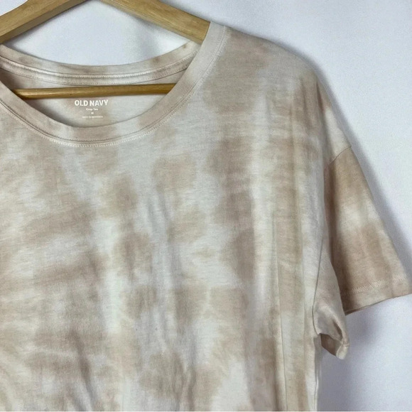 Old Navy Light Brown Tie Dye Crop Short Sleeve T-Shirt M - Picture 3 of 4